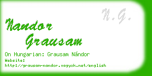 nandor grausam business card